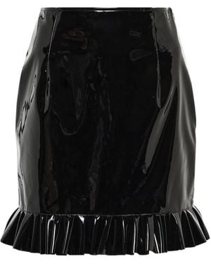 Alessandra Rich Faux Leather Miniskirt - Black