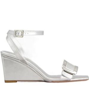 Roger Vivier Belle Buckle-Strap Sandals - White