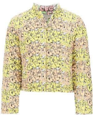 Comme des Garçons Logo-Print Padded Jacket - Metallic