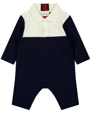 Gucci Longsleeve Baby Playsuit - Blue