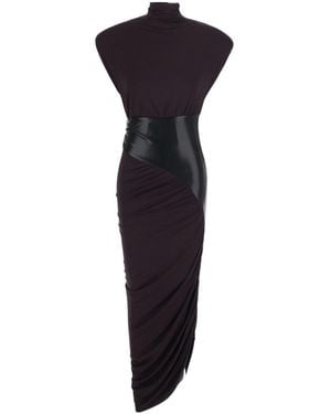 ANDAMANE Ursula Draped Midi Dress - Blue