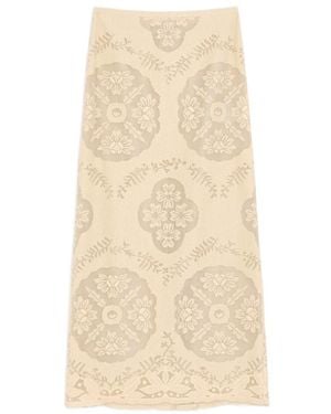 Valentino Midi Skirt - Natural