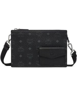 MCM Aren Standing Shoulder Bag - Black