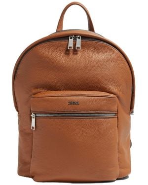 ZEGNA Logo Lettering Backpack - Brown