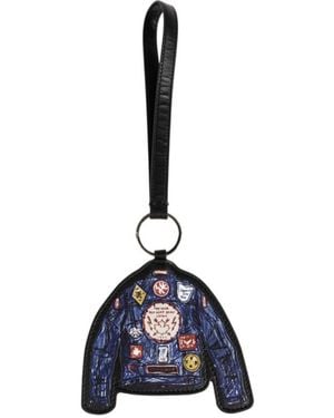 DSquared² Printed Jacket-Shaped Keyring - Blue