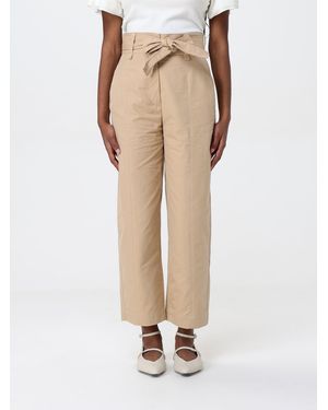Twinset Gabardine Belted Pants - Natural