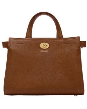 Burberry Mini Cotswolds Check Tote - Brown