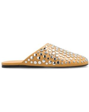 Tory Burch Leather Studded Flat Mules - Multicolour