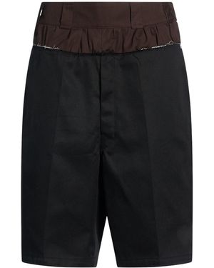 Maison Margiela Two-Tone Casual Shorts - Black