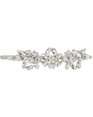 Simone Rocha Heart-Shaped Flower Hair Clip - White