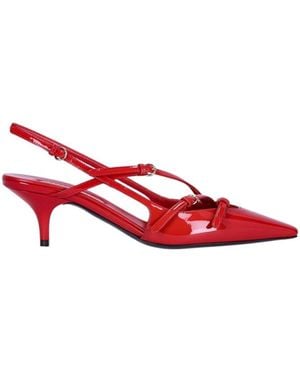 Miu Miu Pointed High-Heeled Sandals - Red