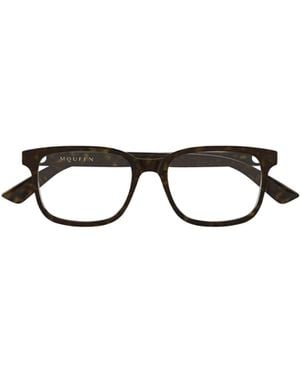 McQueen Eyewear Square Frame Glasses - White
