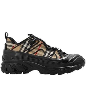 Burberry Arthur Vintage Check Trainers - Black