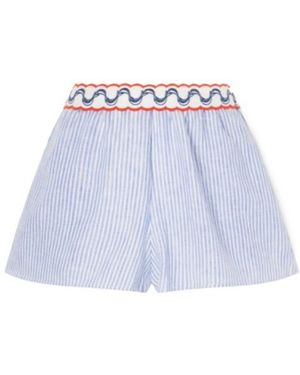 FARM Rio Striped Shorts - Blue