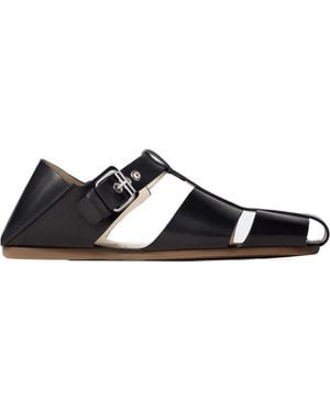 Lemaire Buckle Cut-Out Fisherman Sandals - Black