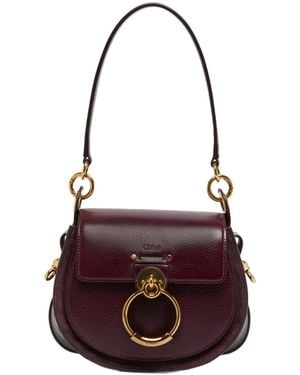 Chloé Logo Shoulder Bag - Purple