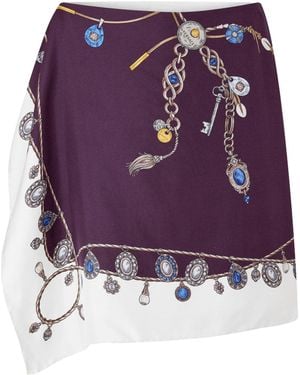 Versace Short Skirt Printed - Purple