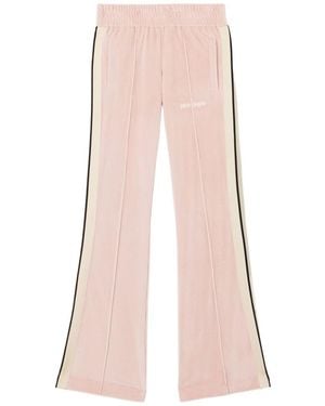 Palm Angels Logo Flare Chenille Track Trousers - Pink