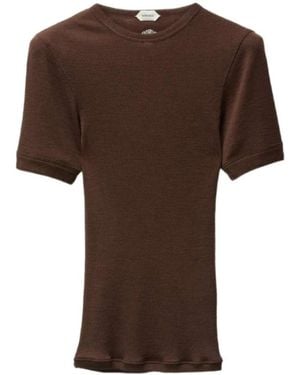 Versace Ribbed T-Shirt - Brown