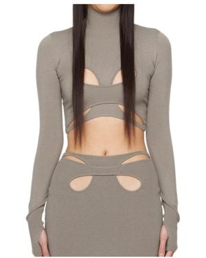 Dion Lee Mobius Loop Cropped Top - Grey