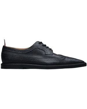 Thom Browne Pointed -Toe Leather Brogues - Black