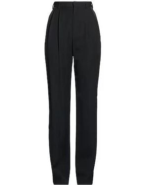Saint Laurent Solid Color Tapered Pants - Black