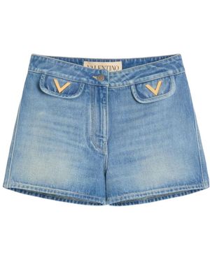 Valentino Denim Shorts - Blue