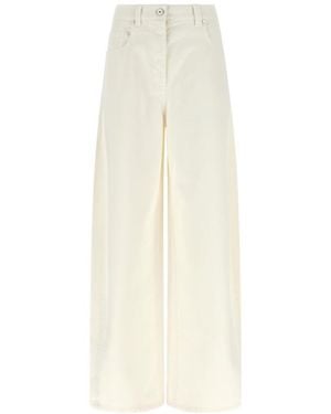 Brunello Cucinelli 'The Wide Barrel' Jeans - White