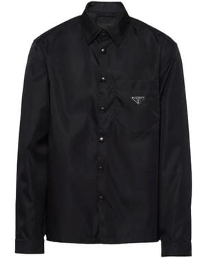 Prada Re-Nylon Logo Shirt - Black