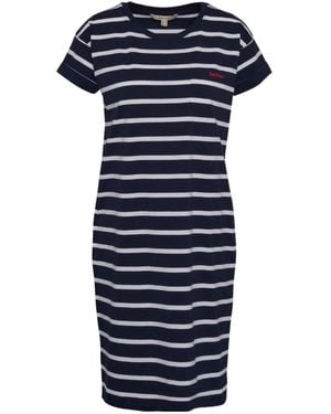 Barbour Otterburn Striped Midi Dress - Blue