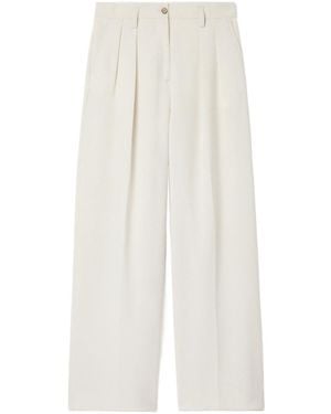 Filippa K Pleated Wide-Leg Trousers - White