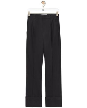 Loewe Fisherman Turn-Up Trousers - Black