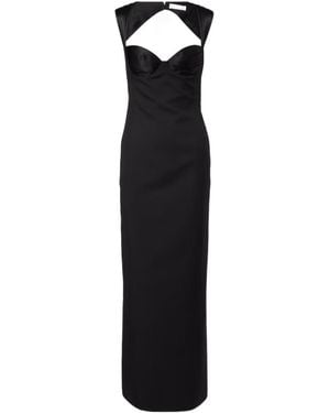 Nina Ricci Cutout Virgin Wool Corset Gown - Black