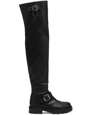Jimmy Choo Biker Ii Over-The-Knee Boots - Black