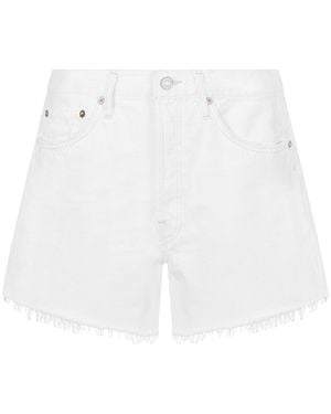 Agolde Denim Shorts With Multiple Pockets - White