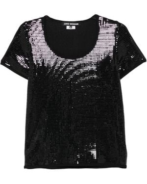Junya Watanabe Sequin-Embellishment T-Shirt - Black