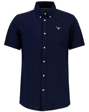 Barbour Oxford Short Sleeve Tailored Shirt - Blue