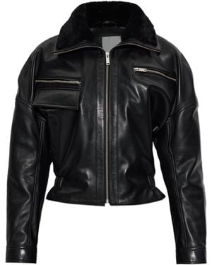 Christopher Esber Atlas Shearling-Trim Jacket - Black