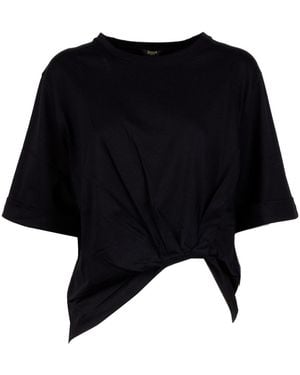 Seventy Knot-Detail Short-Sleeve Top - Black