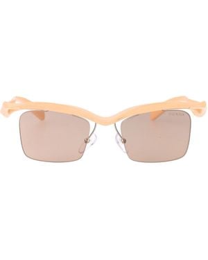 Prada Eyewear Rectangular Frame Sunglasses - Pink