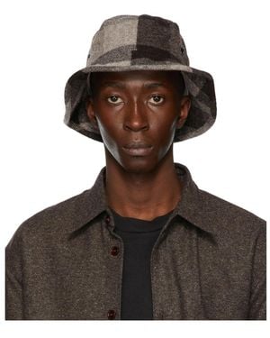 Acne Studios Plaid Fisherman's Hat - Brown