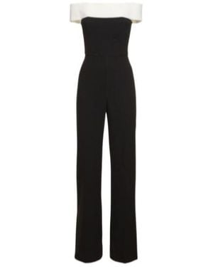 Roland Mouret Off-The-Shoulder Stretch Cady Jumpsuit - Black