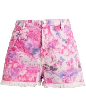 Isabel Marant Multi-Colored High-Waisted Denim Shorts - Pink