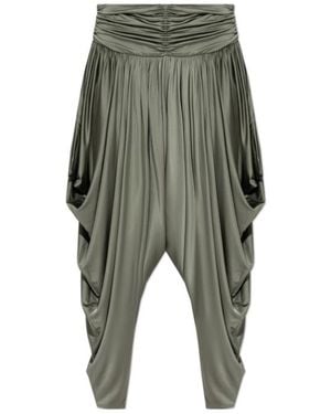 Balmain Draped Harem Trousers - Green