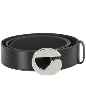 Coperni Logo-Buckle Leather Belt - Black