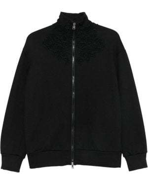 Ermanno Scervino Zip-Up Hoodie - Black