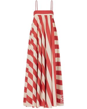 Zimmermann Roselight Striped Cotton Maxi Dress - Red