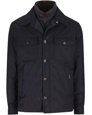 Moorer Long-Sleeved Casual Jacket - Blue