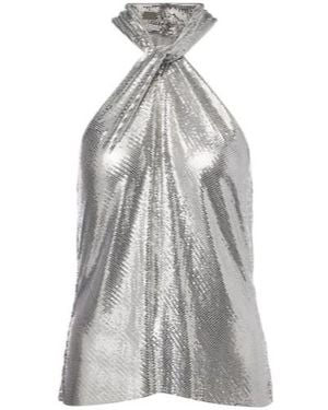 Rabanne Chainmail Halterneck Top - Gray