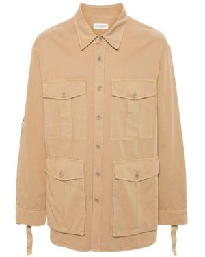 Dries Van Noten Long Sleeve Shirt Jacket - Natural